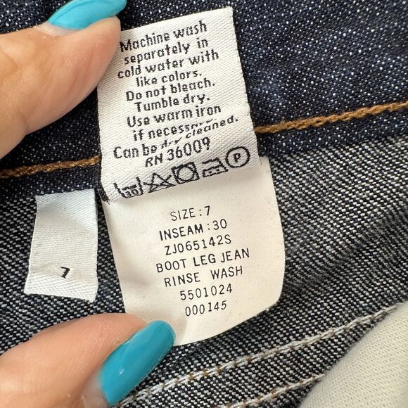 Calvin Klein Women's Boot Leg Jeans Denim Pants Rinse Wash Casual Basic Size 7 - Picture 6 of 10